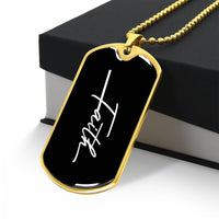 Personalized Christian Faith Companion Dog Tag Necklace