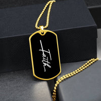 Personalized Christian Faith Companion Dog Tag Necklace