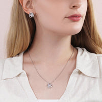 Not Easily Broken, Stunning Love Knot Earring & Necklace Gift Set