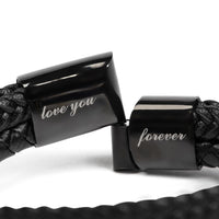 Eternal Love Engraved Scripture-Inspired Men's Braided Bracelet