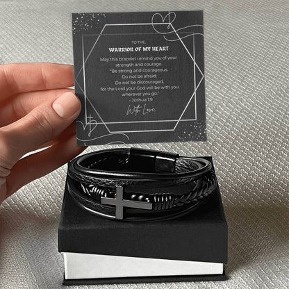 Warrior of Faith Men's Cross Bracelet