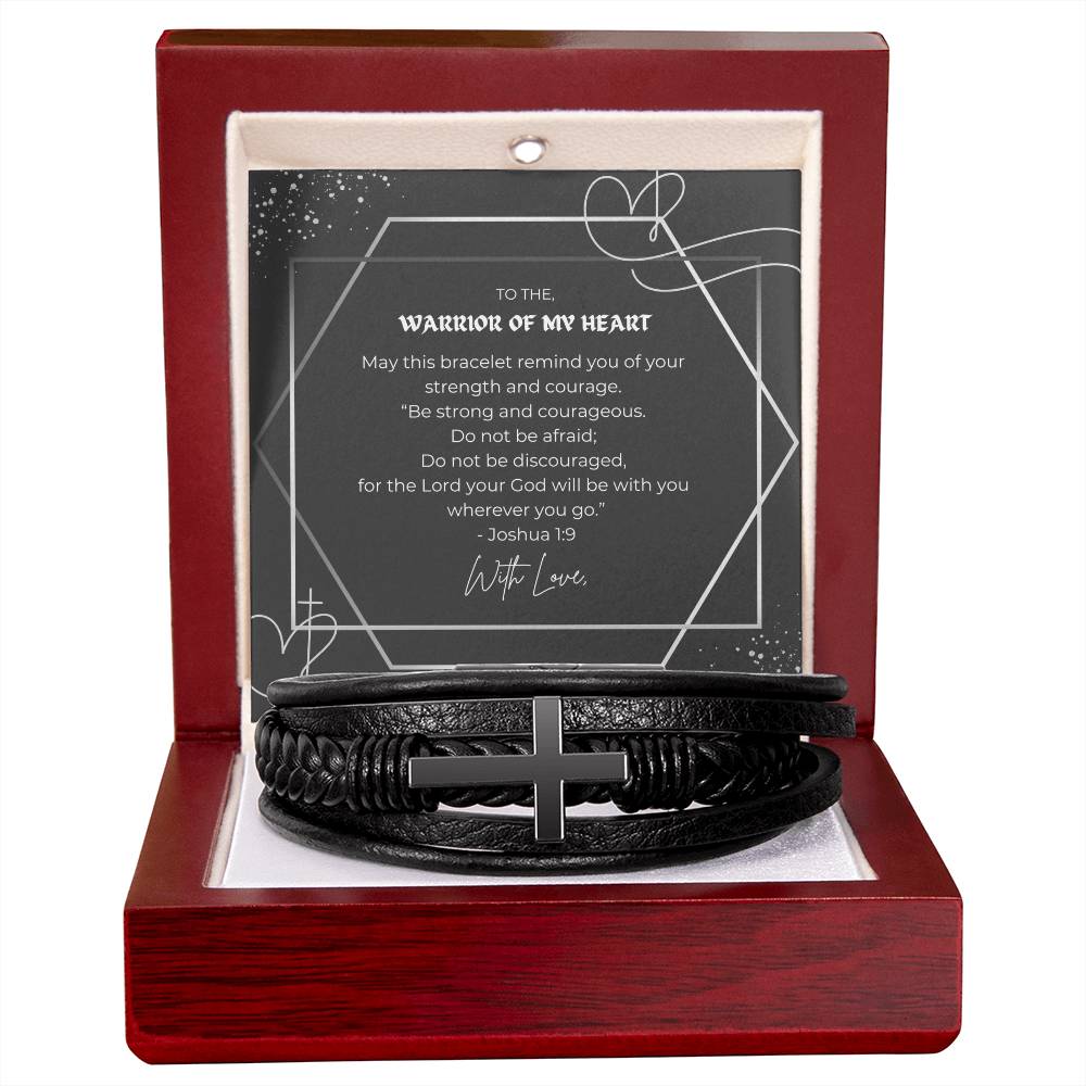 Warrior of Faith Men's Cross Bracelet