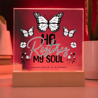 He Restores My Soul Acrylic Night Light