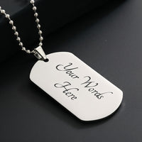 Faith Dog Tag Necklace | Personalized Christian Gift Unisex USA