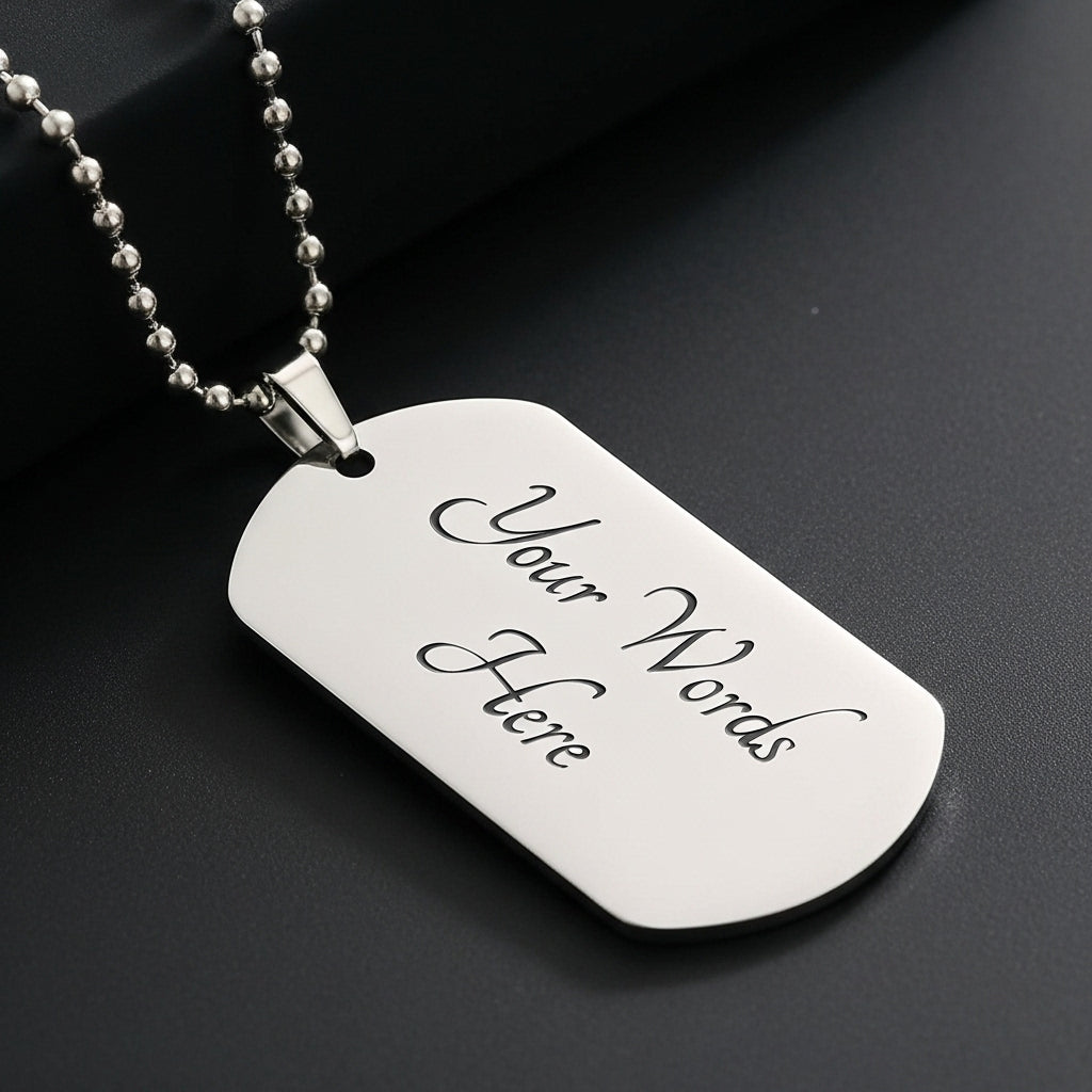 Faith Dog Tag Necklace | Personalized Christian Gift Unisex USA