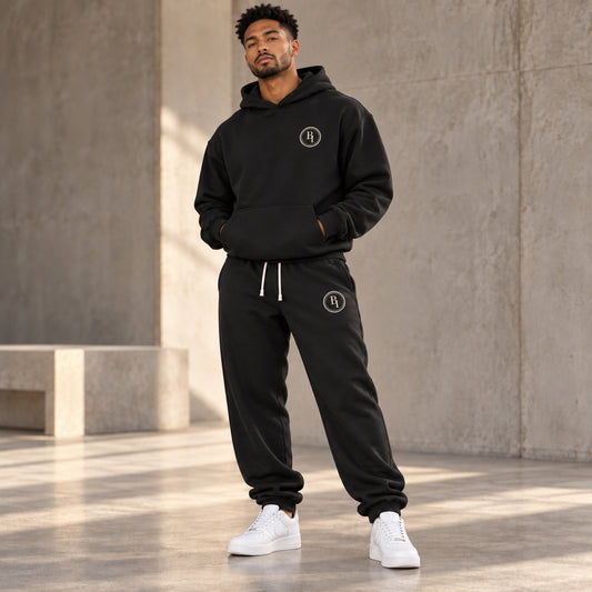 BELIEVER IDENTITY | Essential Sweatpants — Warm Ivory BI Emblem