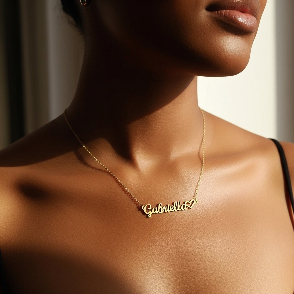 Custom Name Necklace | Personalized Heart Jewelry Gift USA