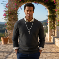 Personalized Men's Cross Necklace | Psalm 121 Faith Jewelry Gift for Him