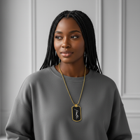 Faith Dog Tag Necklace | Personalized Christian Gift Unisex USA