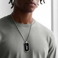 Faith Dog Tag Necklace | Personalized Christian Gift Unisex USA