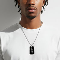 Faith Dog Tag Necklace | Personalized Christian Gift Unisex USA