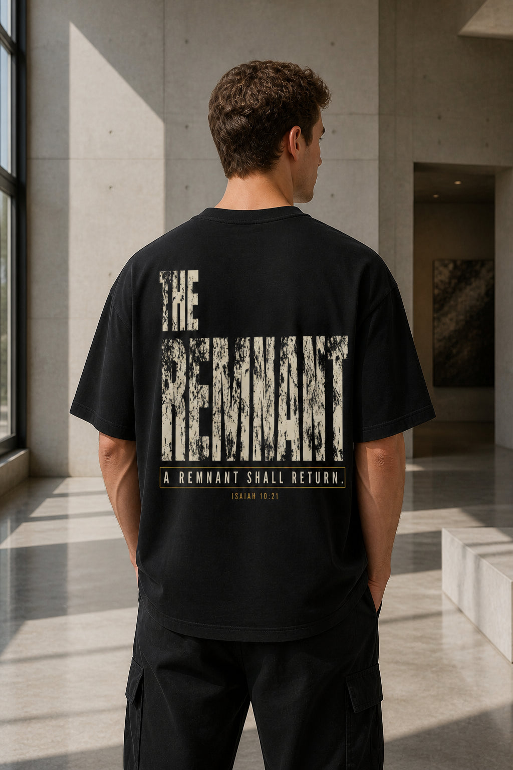 THE REMNANT Oversized Heavyweight Tee — Isaiah 10:21