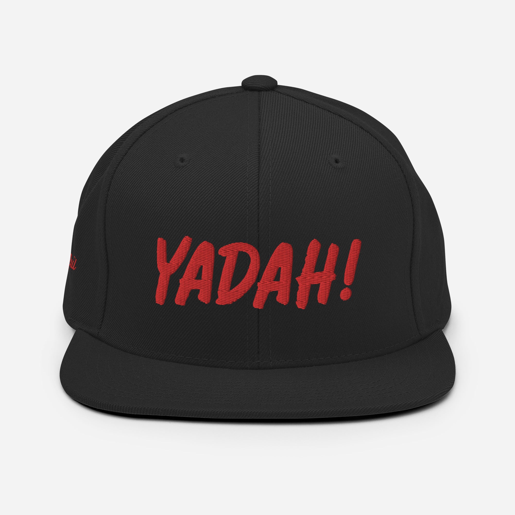 Yadah Embroidered Snapback Baseball Hat - Red and Blue
