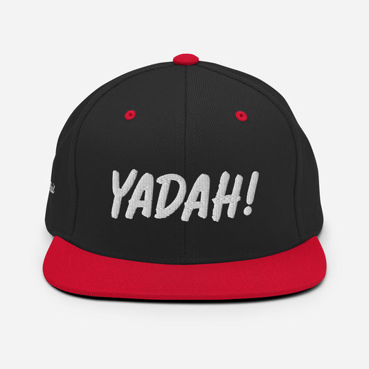 Yadah Embroidered Snapback Baseball Hat - White