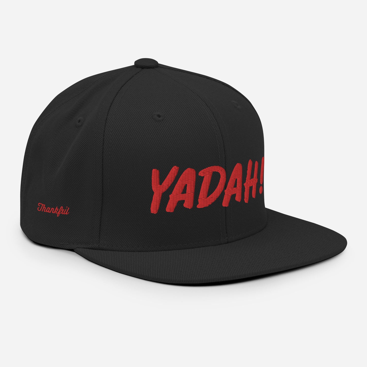 Yadah Embroidered Snapback Baseball Hat - Red and Blue