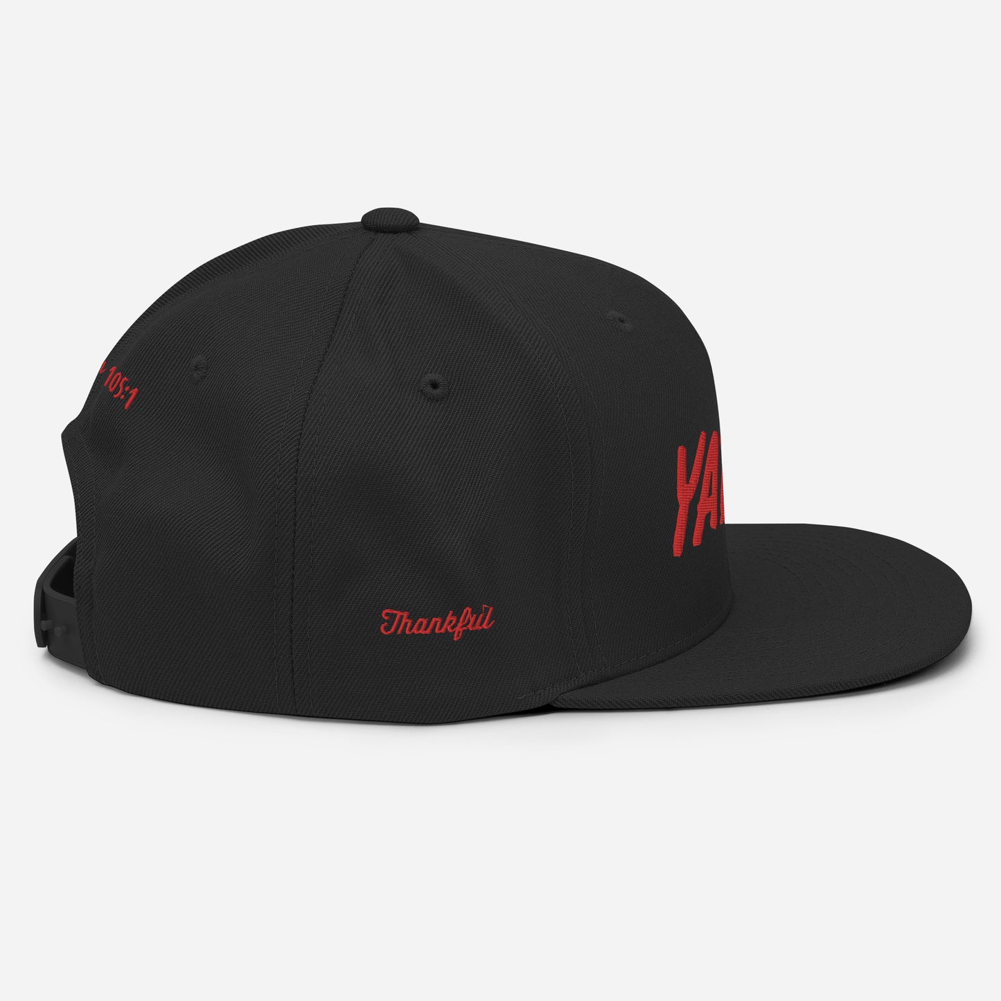 Yadah Embroidered Snapback Baseball Hat - Red and Blue