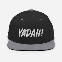 Yadah Embroidered Snapback Baseball Hat - White