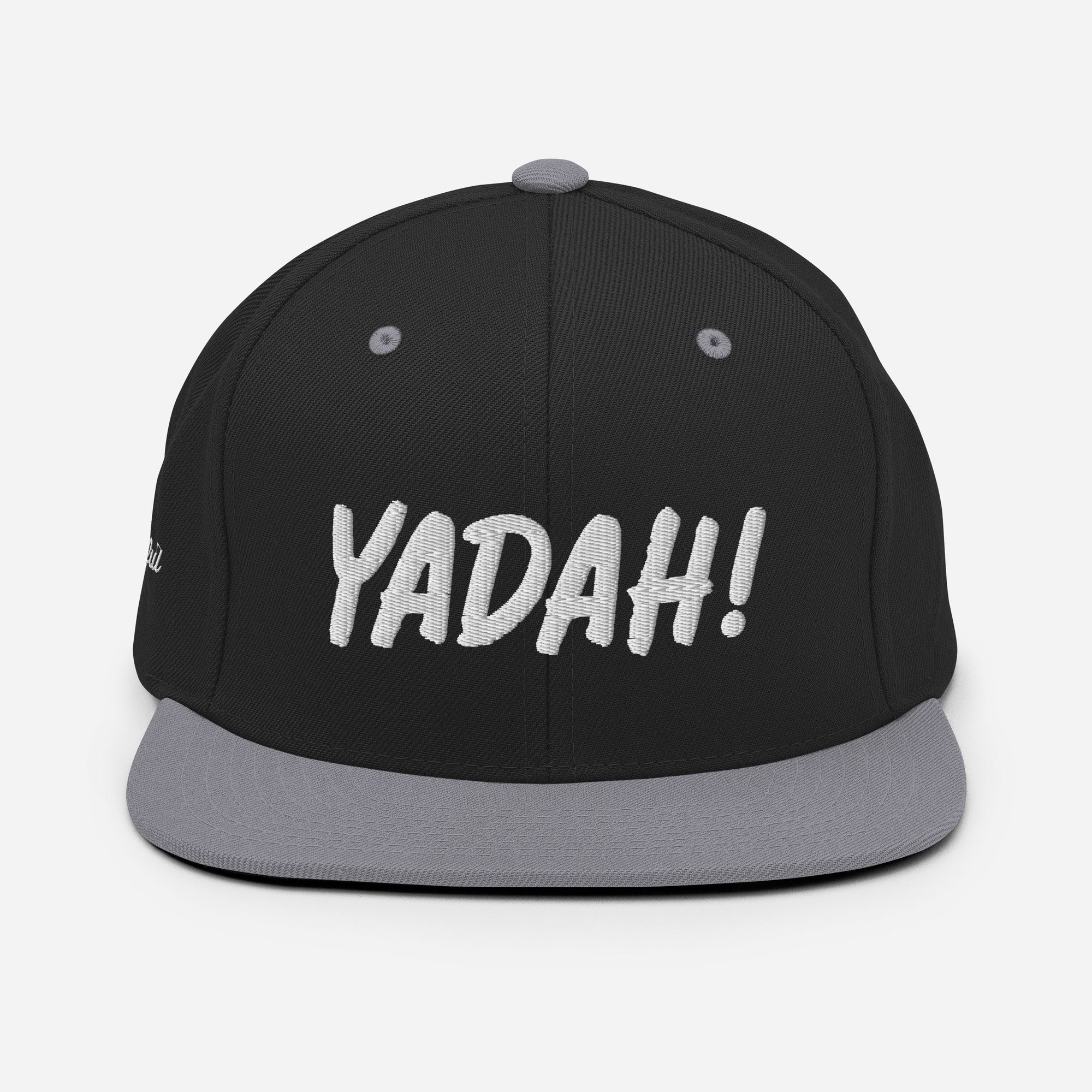 Yadah Embroidered Snapback Baseball Hat - White