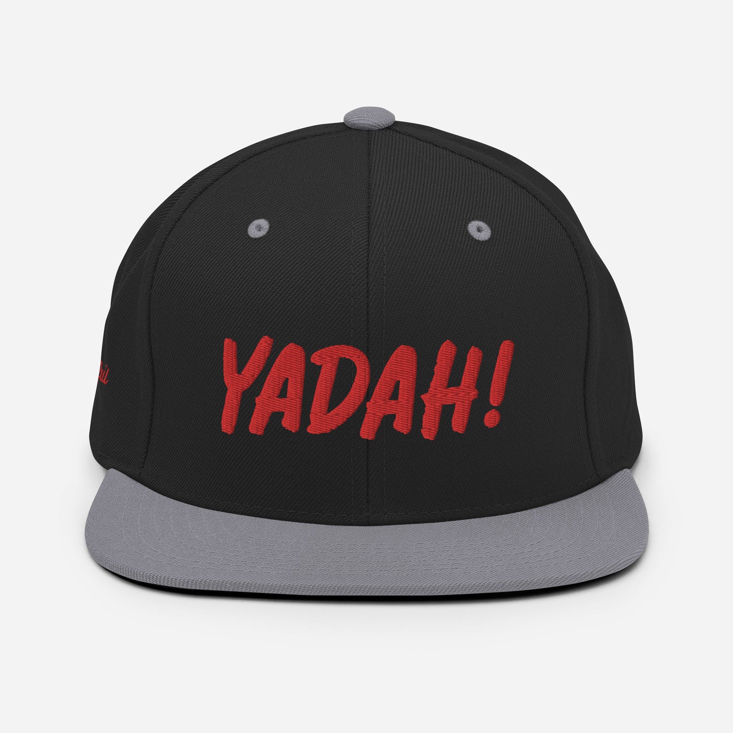 Yadah Embroidered Snapback Baseball Hat - Red and Blue