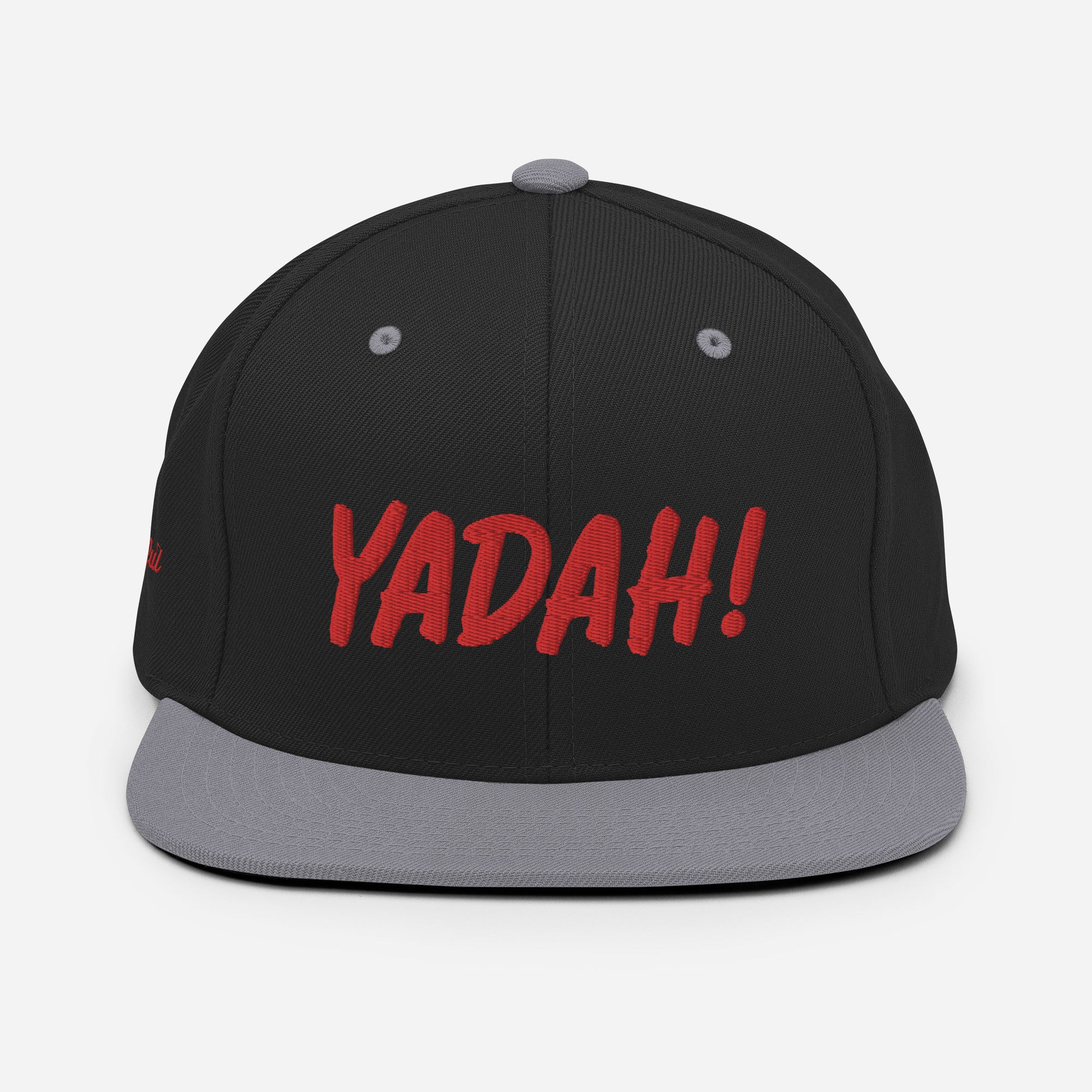 Yadah Embroidered Snapback Baseball Hat - Red and Blue