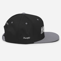 Yadah Embroidered Snapback Baseball Hat - White
