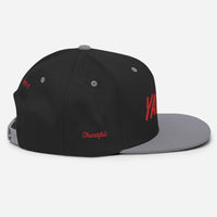 Yadah Embroidered Snapback Baseball Hat - Red and Blue