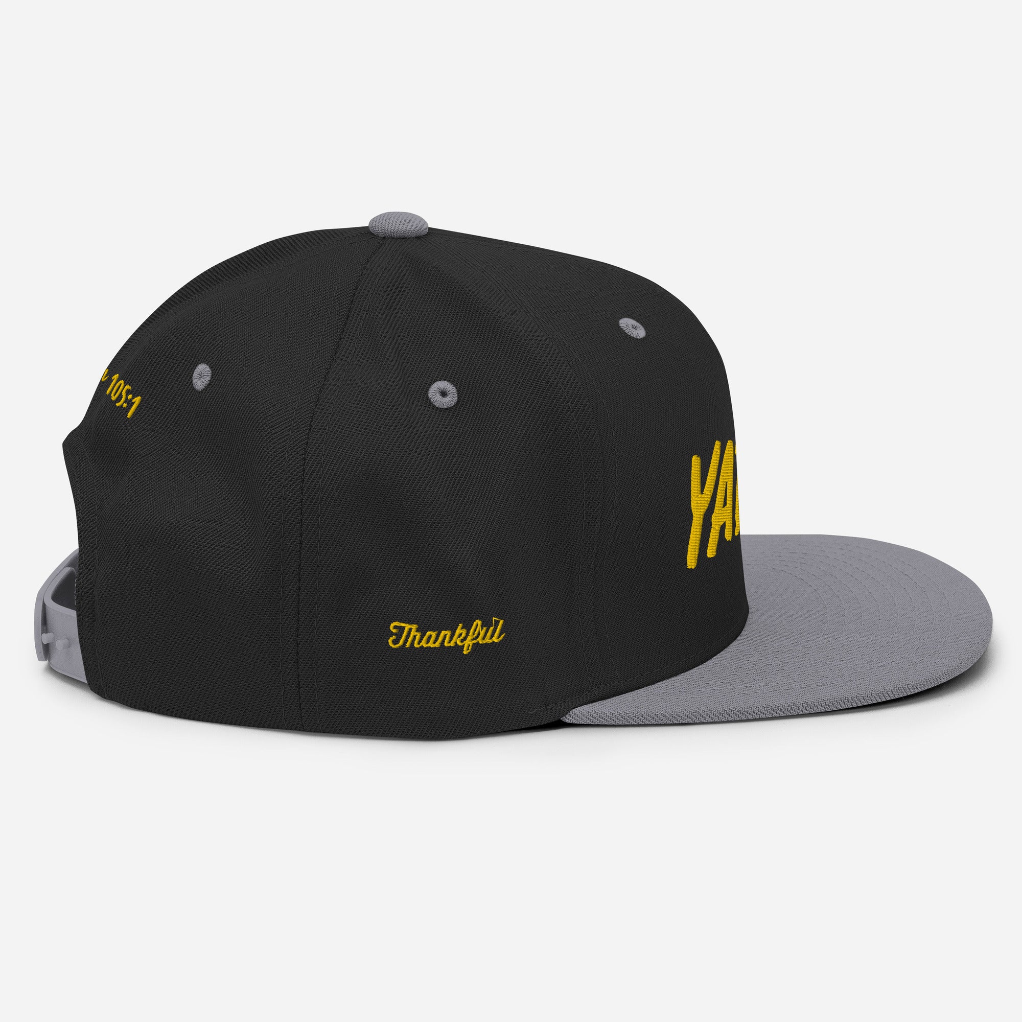 Yadah Embroidered Snapback Baseball Hat - Gold