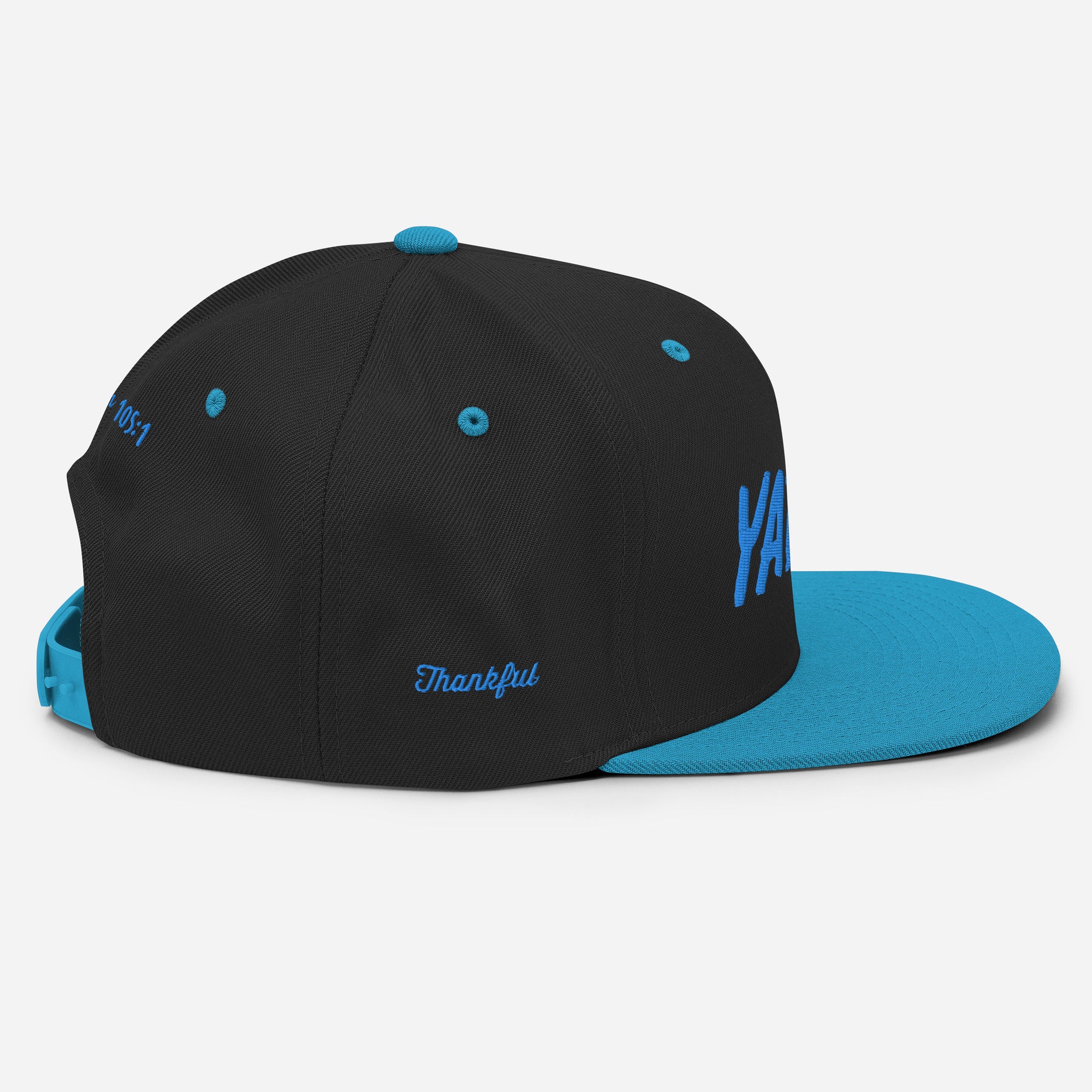 Yadah Embroidered Snapback Baseball Hat - Red and Blue