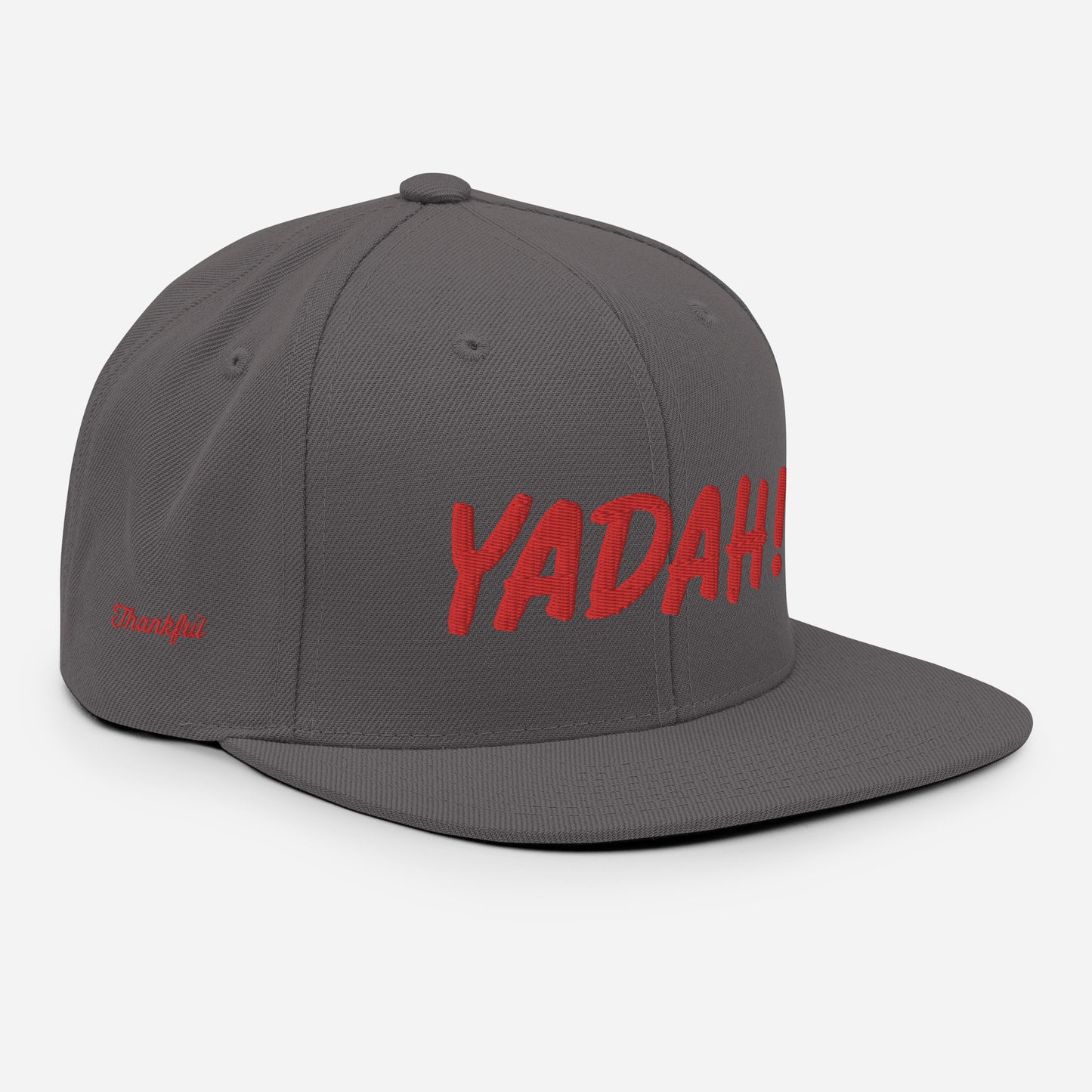 Yadah Embroidered Snapback Baseball Hat - Red and Blue