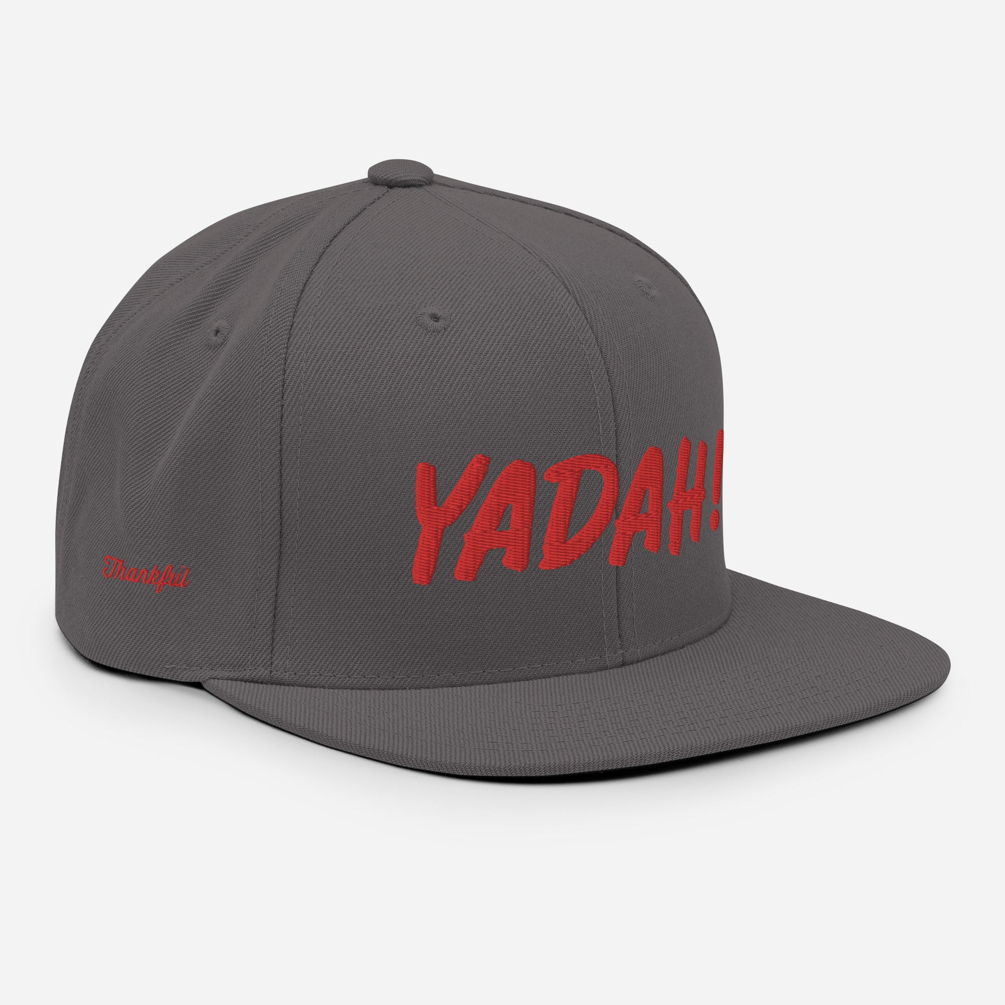Yadah Embroidered Snapback Baseball Hat - Red and Blue