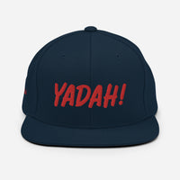 Yadah Embroidered Snapback Baseball Hat - Red and Blue