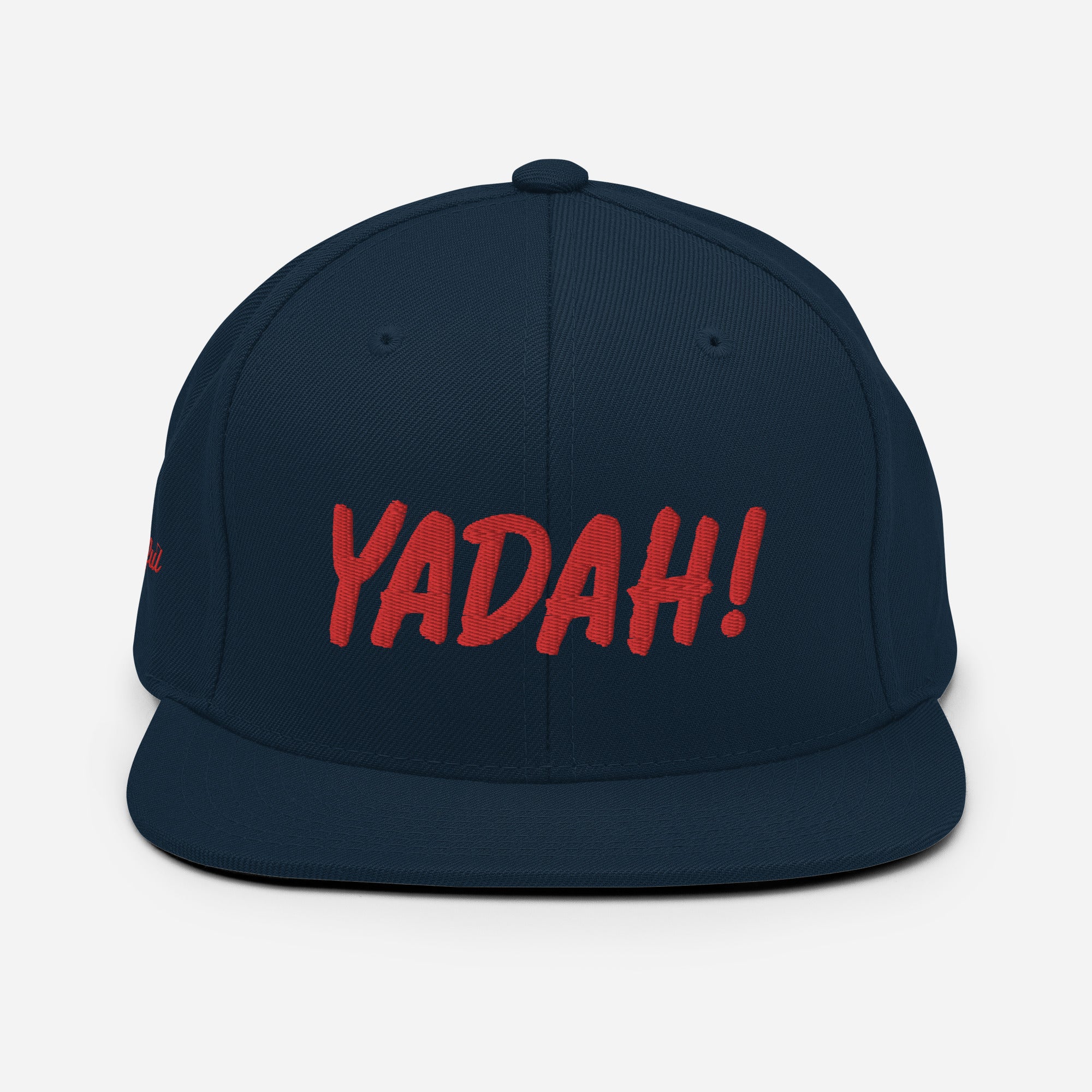 Yadah Embroidered Snapback Baseball Hat - Red and Blue