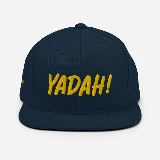 Yadah Embroidered Snapback Baseball Hat - Gold