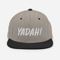 Yadah Embroidered Snapback Baseball Hat - White