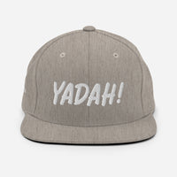Yadah Embroidered Snapback Baseball Hat - White