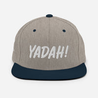 Yadah Embroidered Snapback Baseball Hat - White