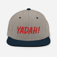 Yadah Embroidered Snapback Baseball Hat - Red and Blue