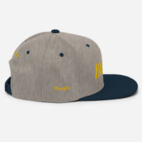 Yadah Embroidered Snapback Baseball Hat - Gold