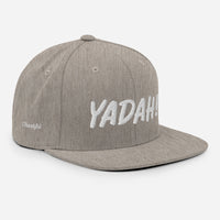 Yadah Embroidered Snapback Baseball Hat - White