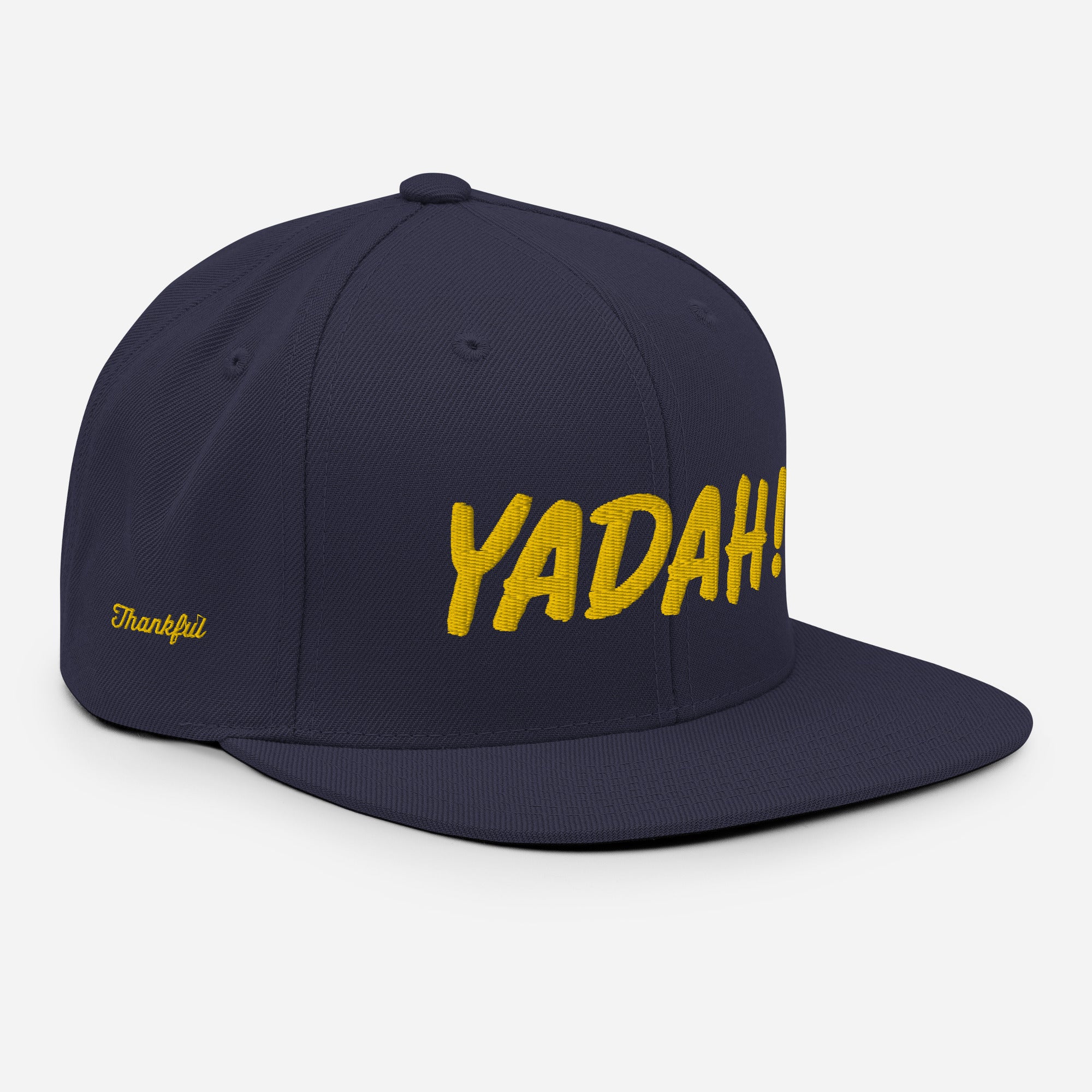 Yadah Embroidered Snapback Baseball Hat - Gold
