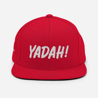 Yadah Embroidered Snapback Baseball Hat - White