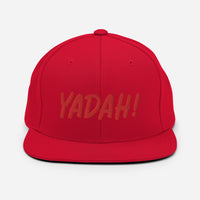 Yadah Embroidered Snapback Baseball Hat - Red and Blue