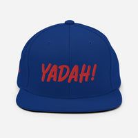 Yadah Embroidered Snapback Baseball Hat - Red and Blue