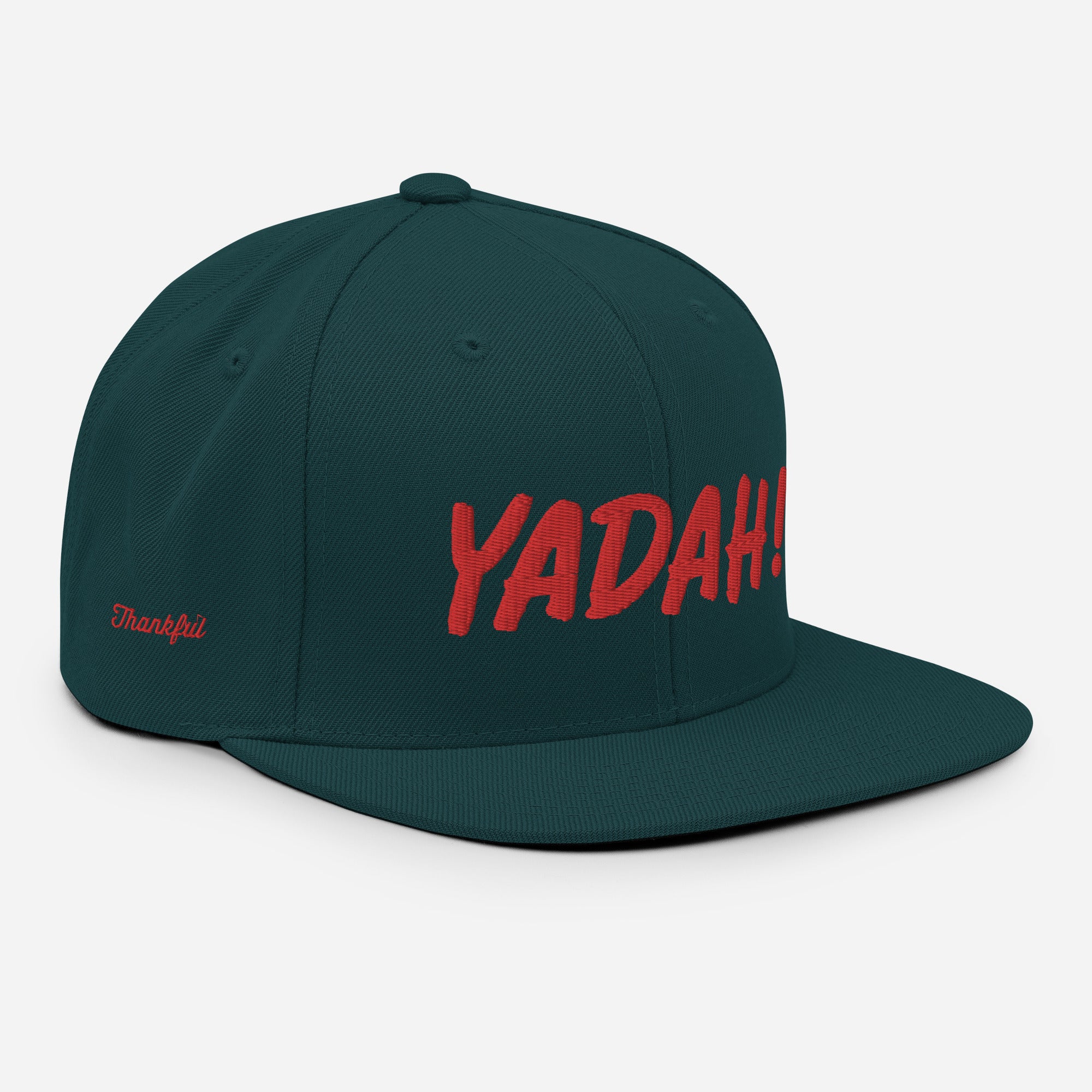 Yadah Embroidered Snapback Baseball Hat - Red and Blue