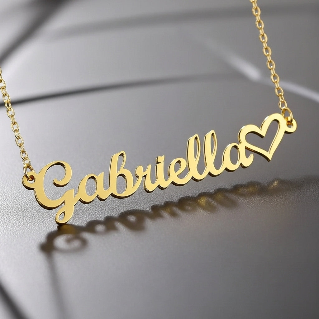 Custom Name Necklace | Personalized Heart Jewelry Gift USA