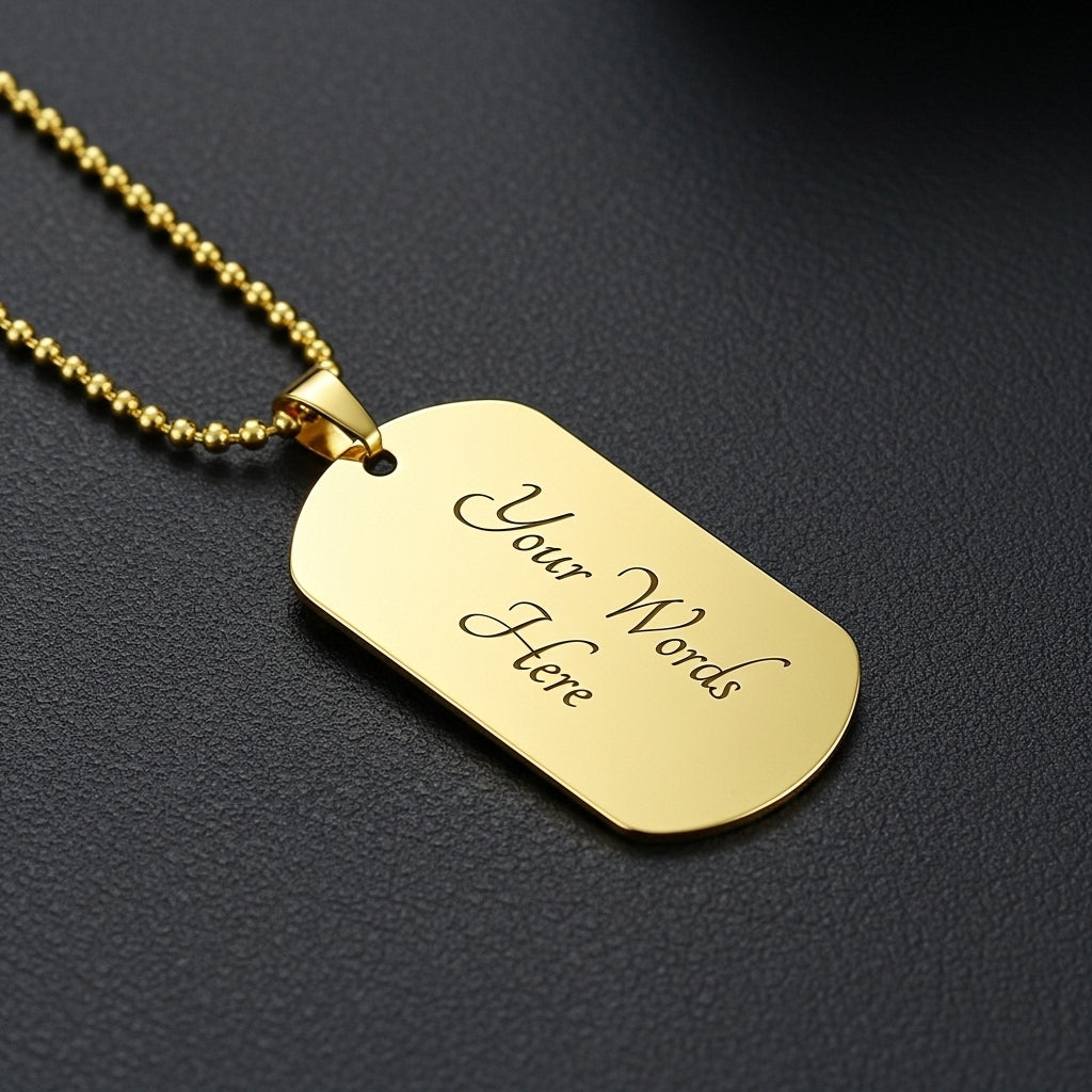 Faith Dog Tag Necklace | Personalized Christian Gift Unisex USA