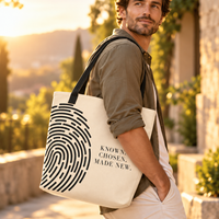 BELIEVER IDENTITY | Large Tote Bag — Warm Ivory