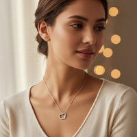 Forever Cherished Heart Necklace | 1 John 4:19 Faith Jewelry Gift