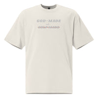 God-Made, Not Self Made Embroidered Oversized Faded T-Shirt