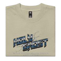 Holy Ghost Saving Souls Embroidered Oversized Faded T-Shirt